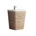 Fresca Milano 26" White Oak Modern Bathroom Cabinet with Integrated Sink - B06XG29647